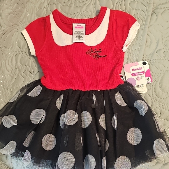 Disney Other - Minnie Mouse Red and Black Polka Dot Dress
